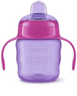  Чашка-поильник с носиком и ручками "Комфорт" 200 мл (Фиолетовый)PHILIPS AVENT