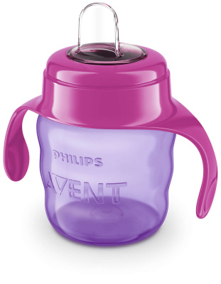  Чашка-поильник с носиком и ручками "Комфорт" 200 мл (Фиолетовый)PHILIPS AVENT